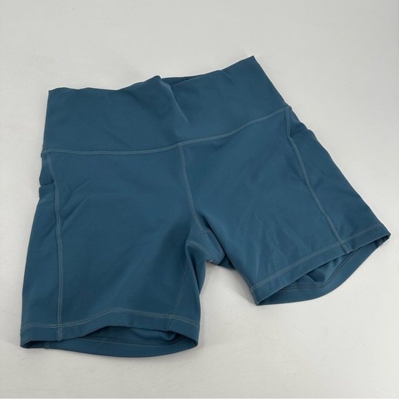 Lululemon Wunder Train High-Rise Short with Pockets 6" Utility Blue 12 - Picture 3 of 4
